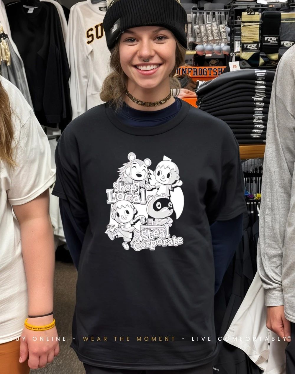Shop Local Steal Corporate Clay cartoon shirt