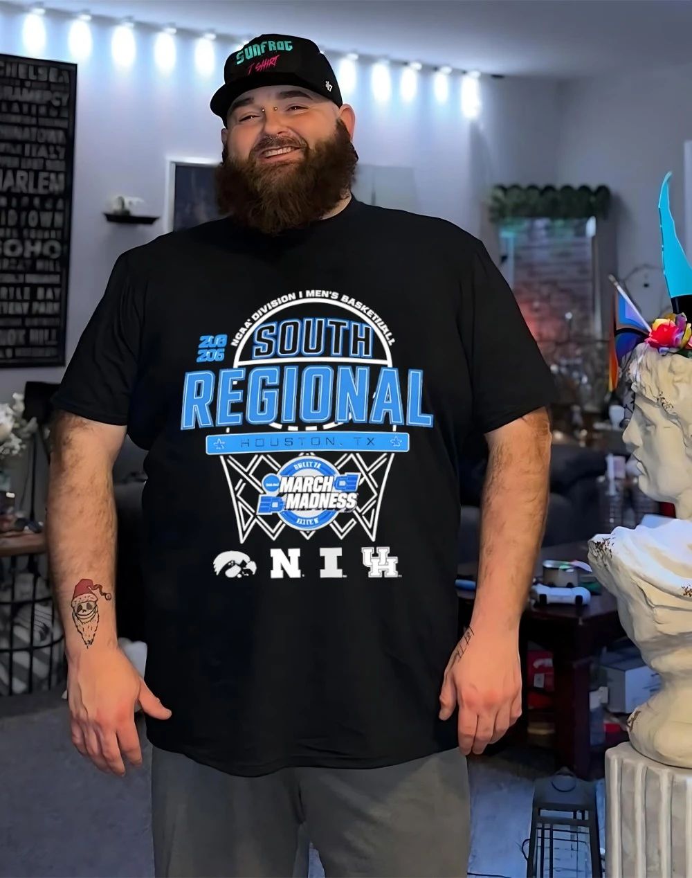 2026 NCAA Men’s Basketball South Regional Houston TX logos shirt