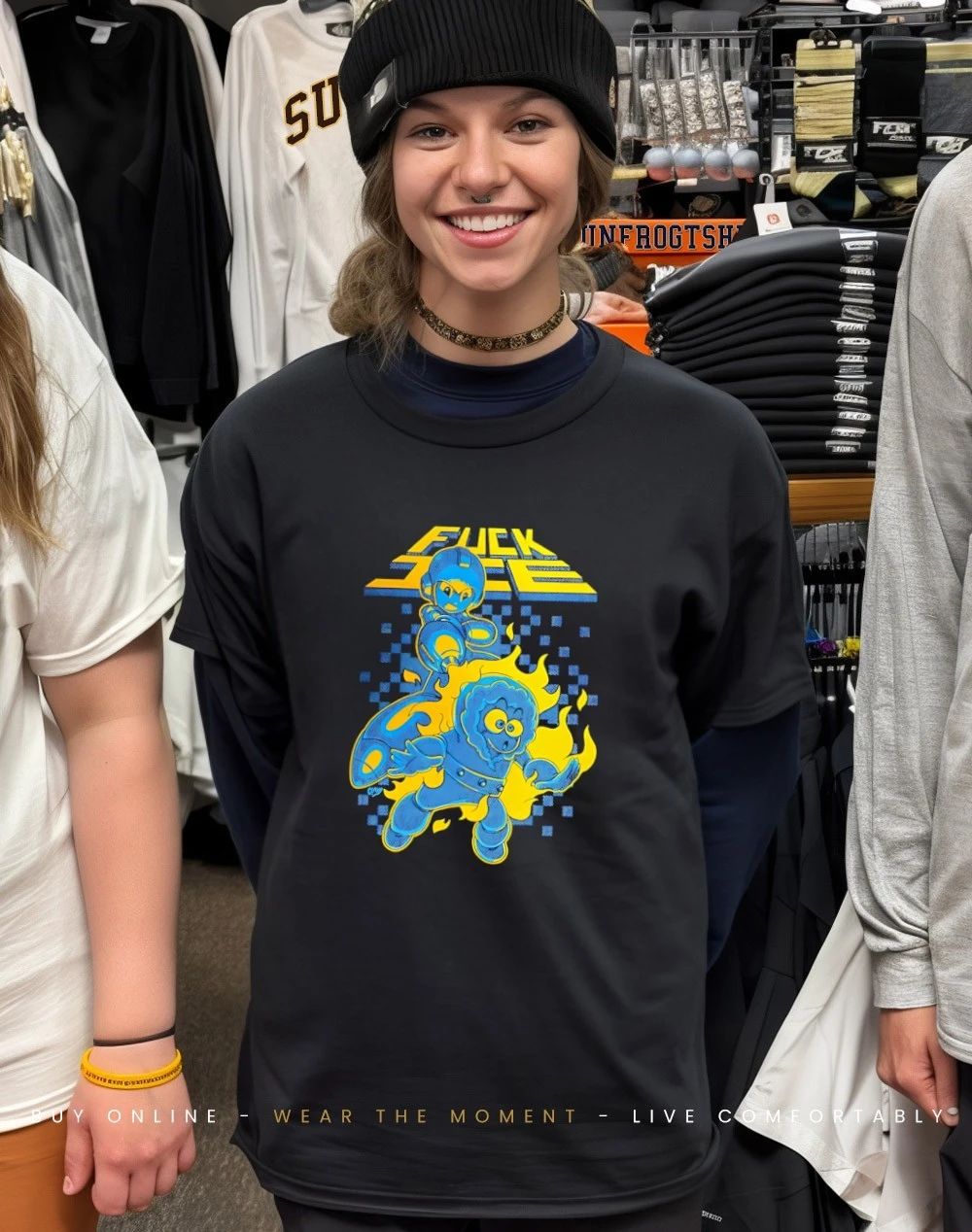 Mega Man Fuck Ice cartoon shirt