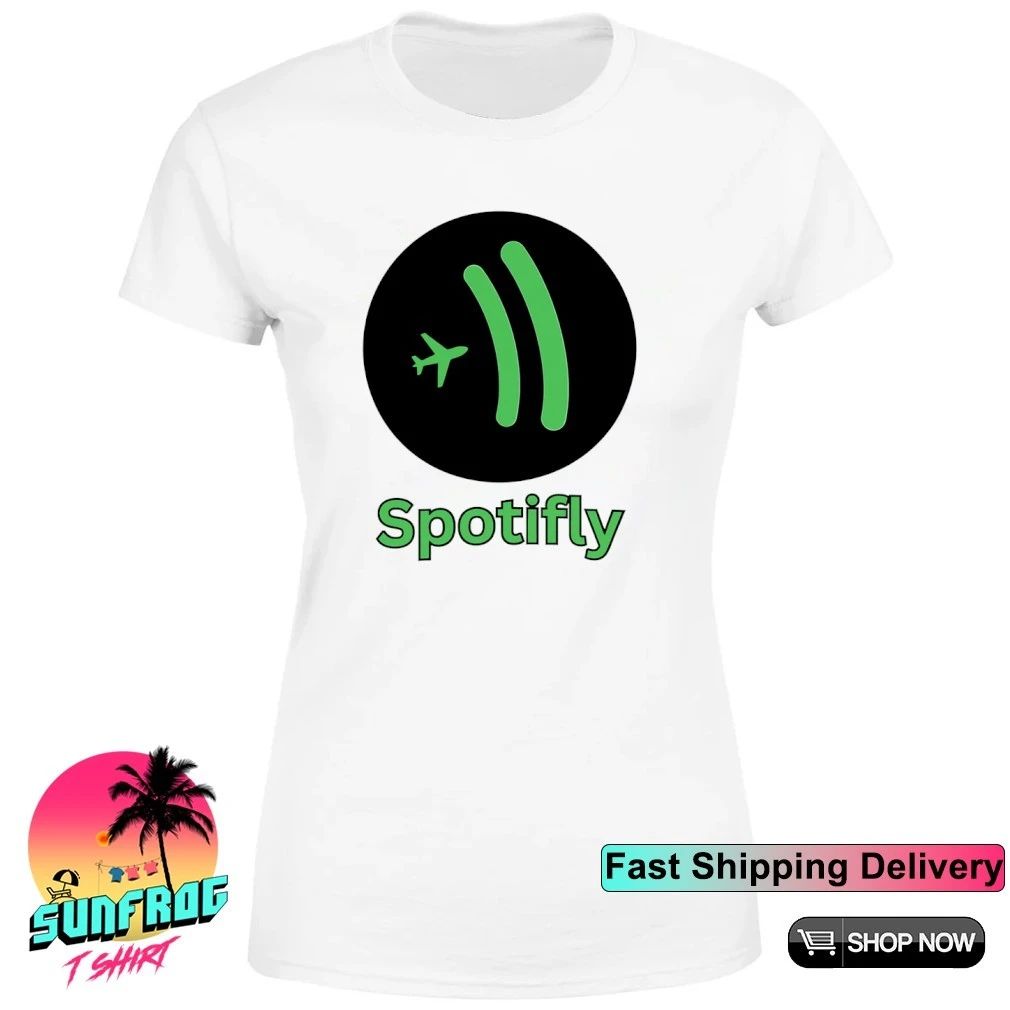 Spotifly Spotify parody logo shirt