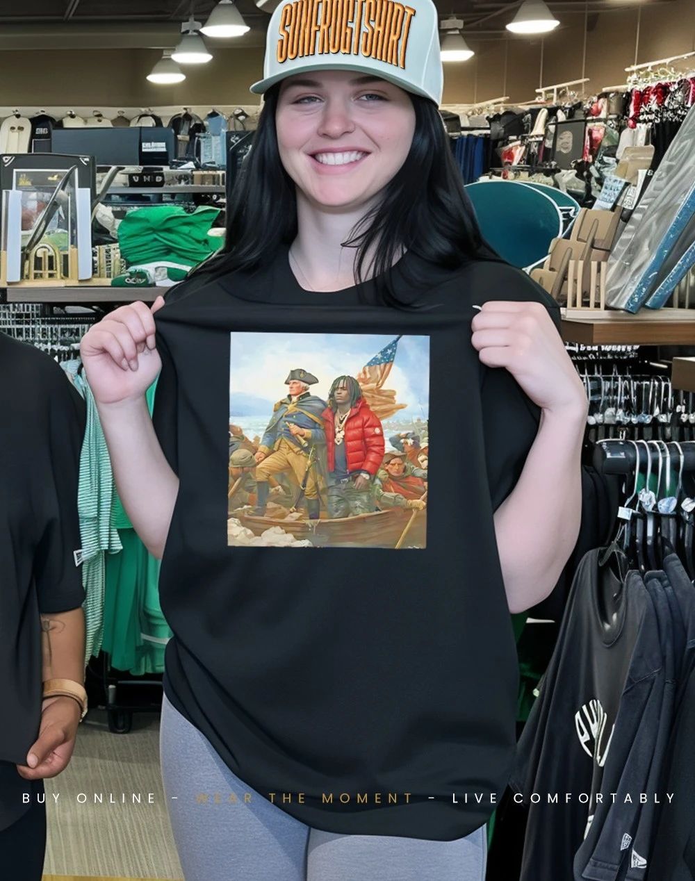 Chief Keef Crossing The Delaware George Washington Parody shirt
