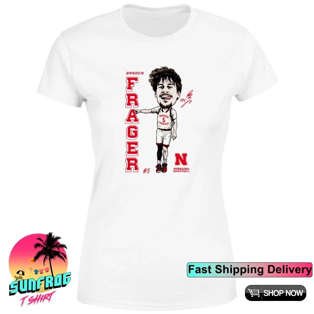 Braden Frager Nebraska Cornhuskers Frager caricature shirt