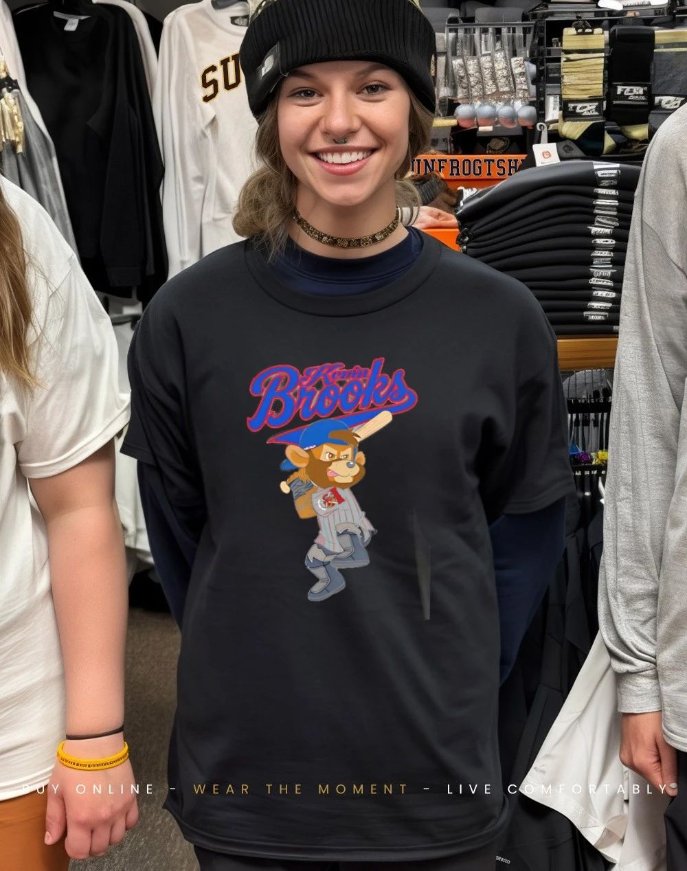Kevin Brooks Home Run cartoon shirt