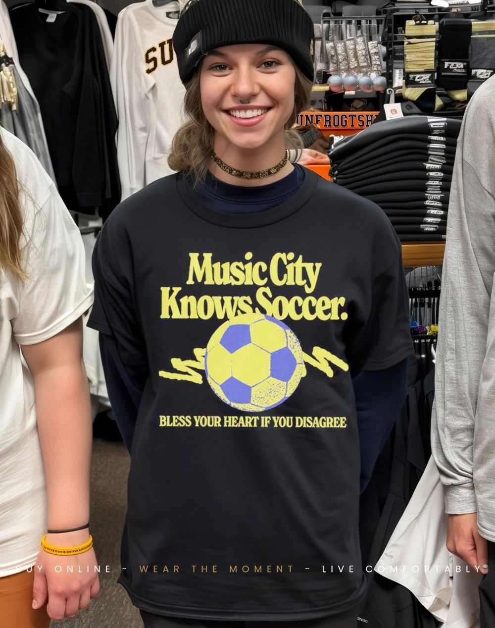 Music city knows soccer bless your heart if you disagree shirt