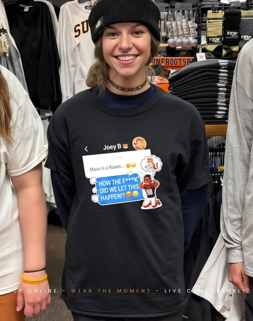 Ja’Marr Chase Reaction Max is a Raven shirt