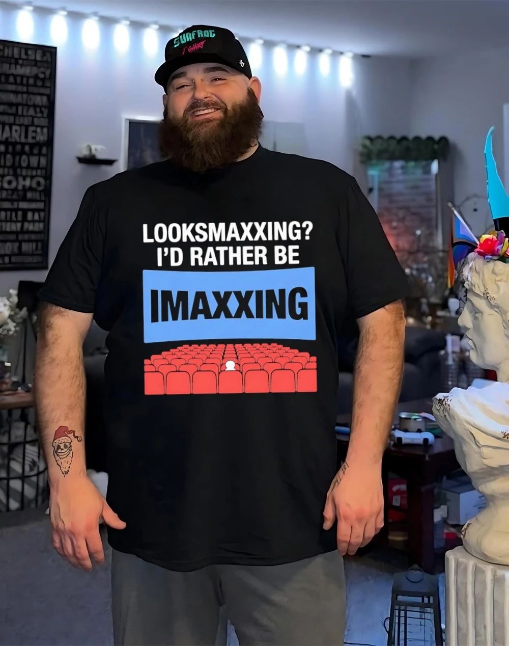 Looksmaxxing I’d Rather Be Movie Maxxing shirt