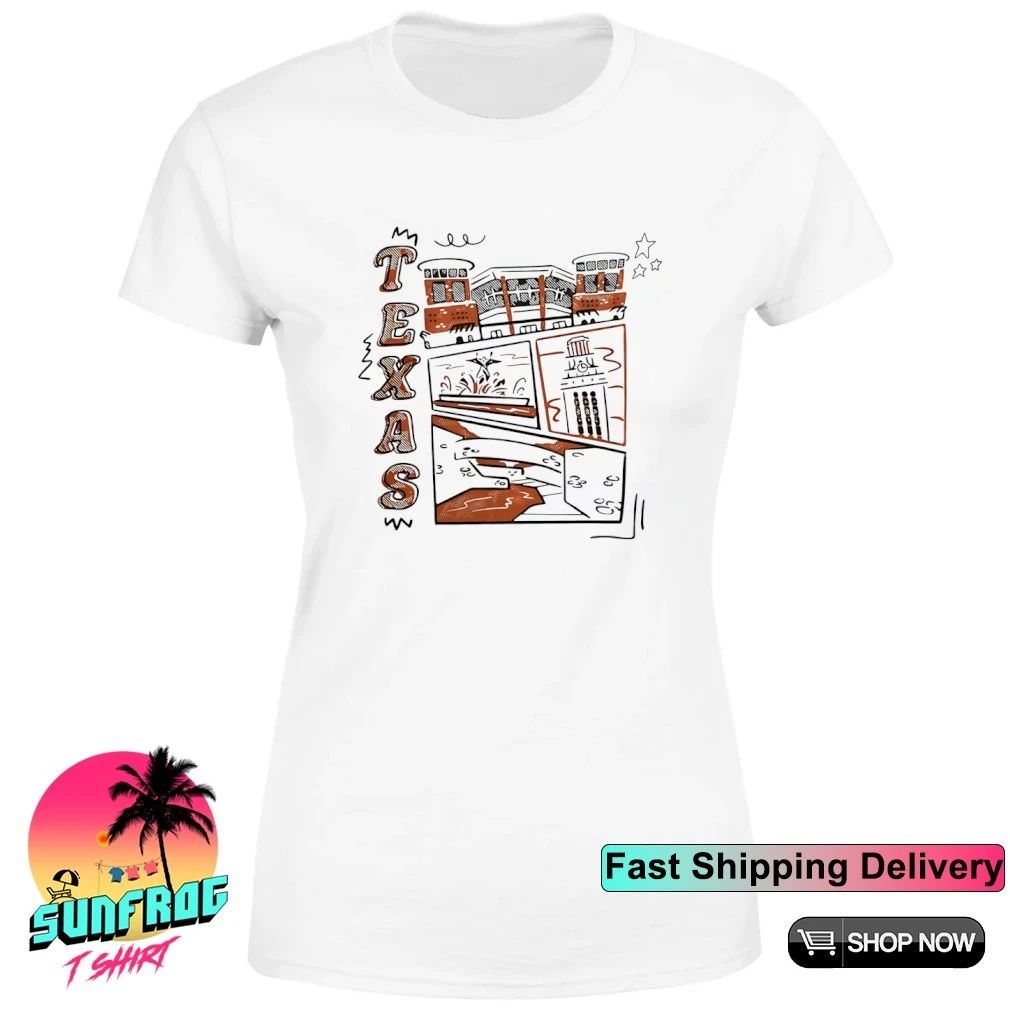 Texas Longhorns Campus Landmarks comic shirt