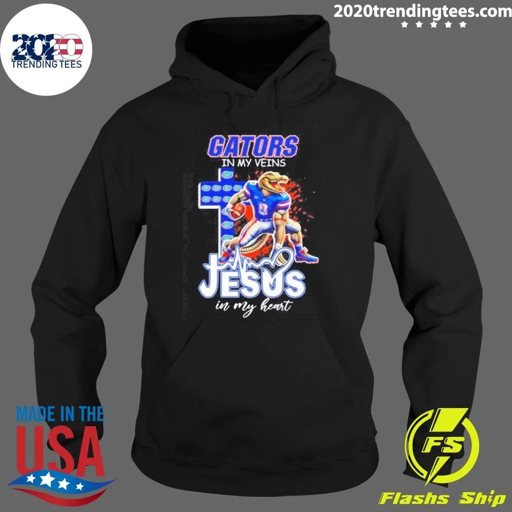 Florida Gators Football Gators In My Veins Jesus In My Heart Christian Fan Shirt