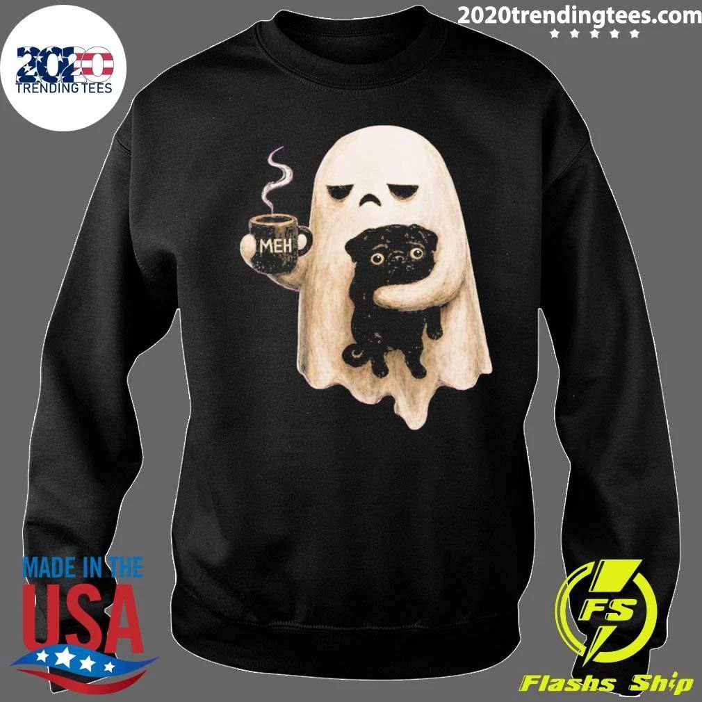Halloween Black Pug Ghost Dog Lover Shirt