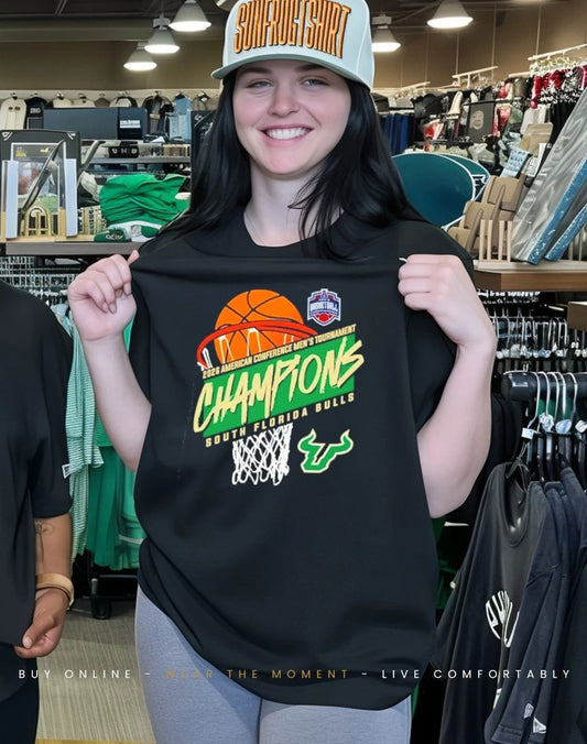 South Florida Men’s Basketball 2026 American Conference Tournament Champions shirt