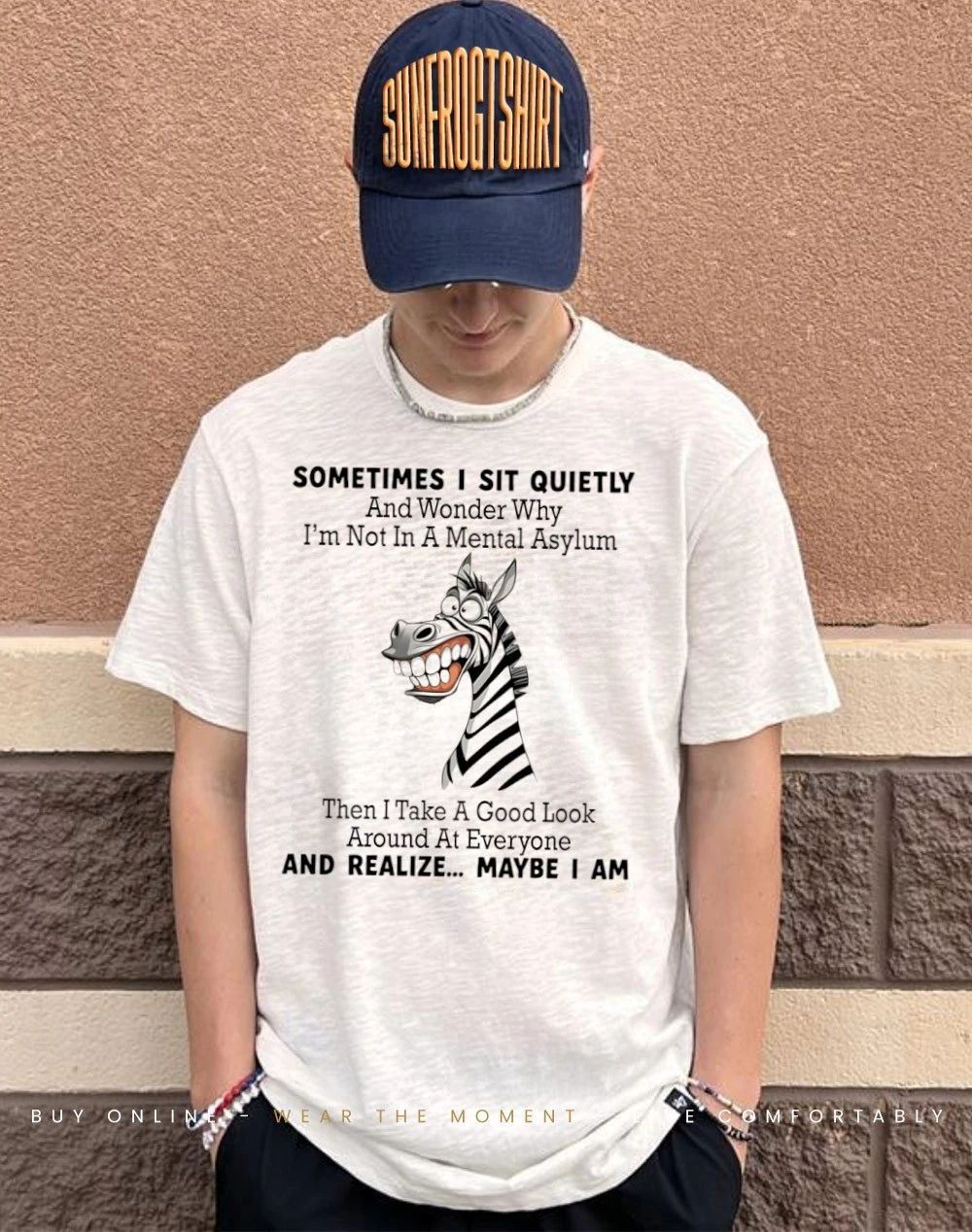 Zebra sometimes I sit quietly and wonder why I’m not in a mental asylum shirt