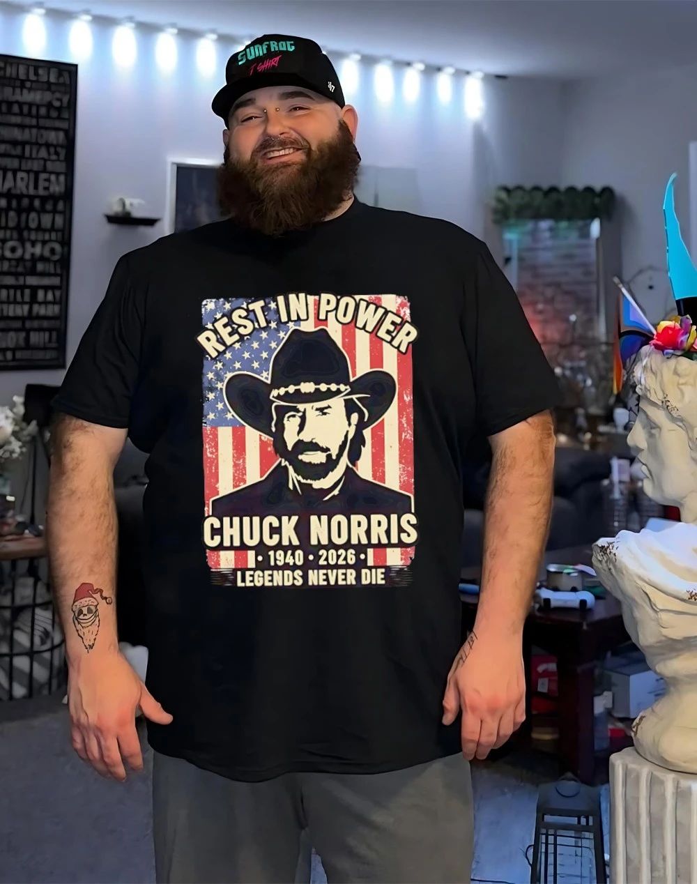 Rest In Power Chuck Norris Western Legend Patriotic shirt