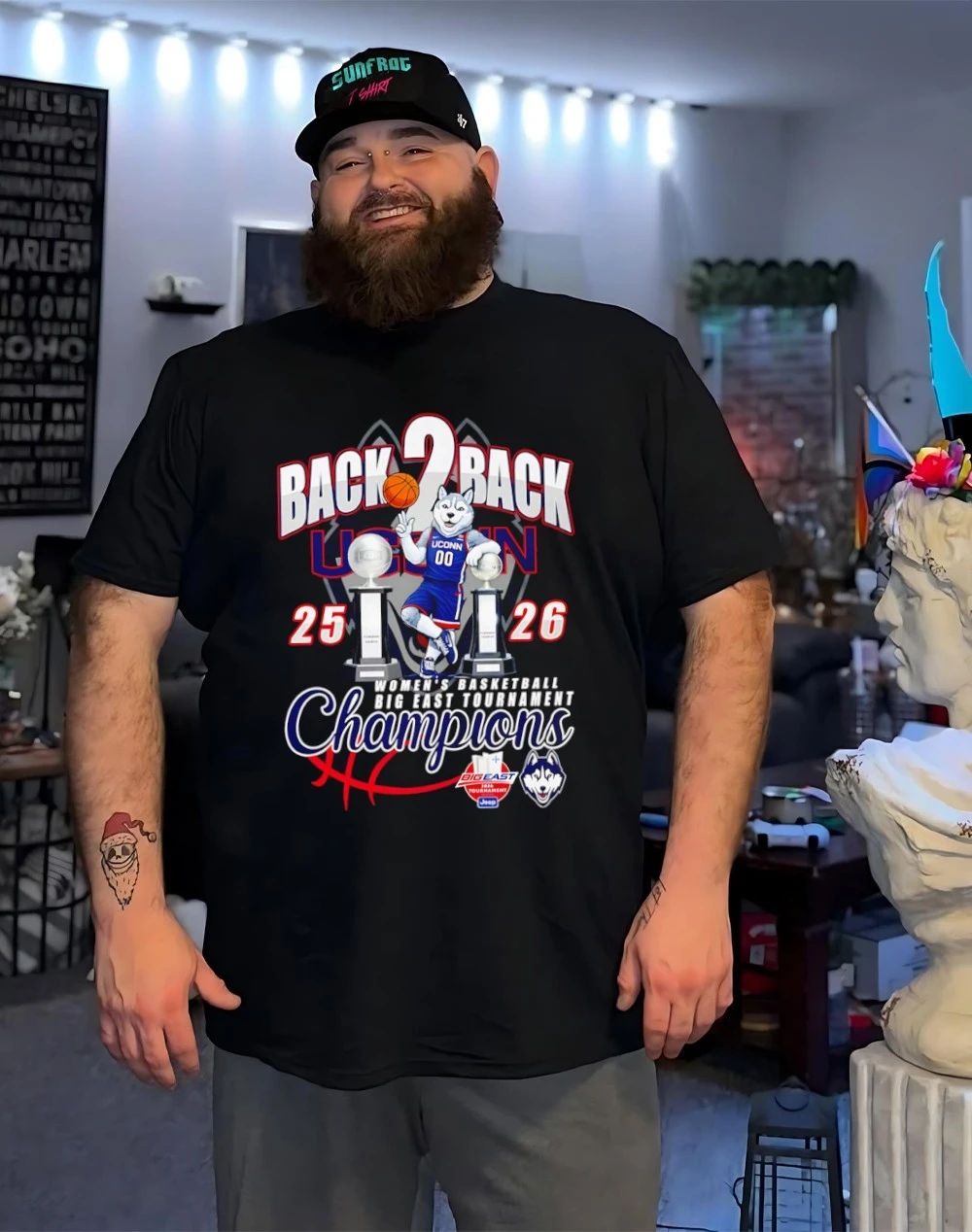 UConn Huskies’ back-to-back 2025–2026 Big East Women’s Basketball Tournament Champions shirt