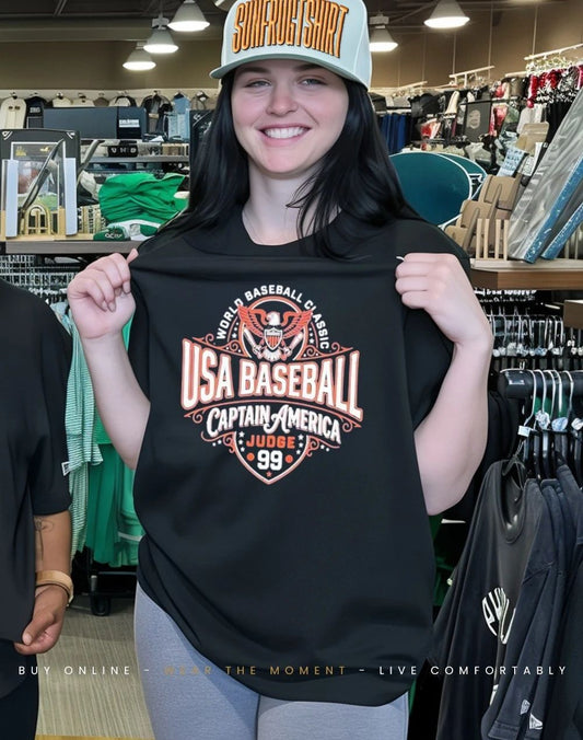 Aaron Judge World Baseball Classic USA Baseball Captain America Judge 99 shirt