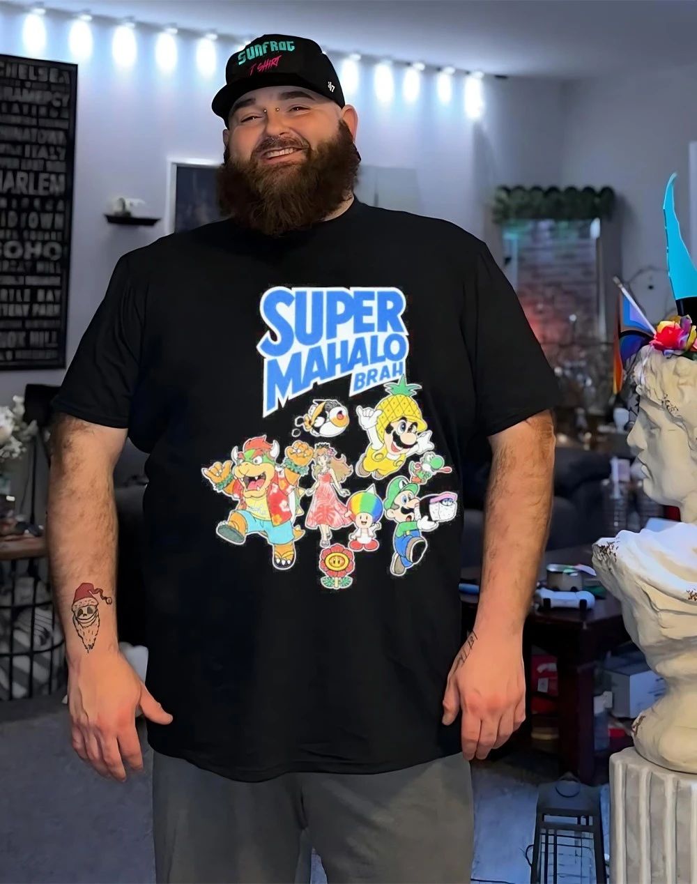 Super mahalo brah gang Super Smash Bros parody shirt