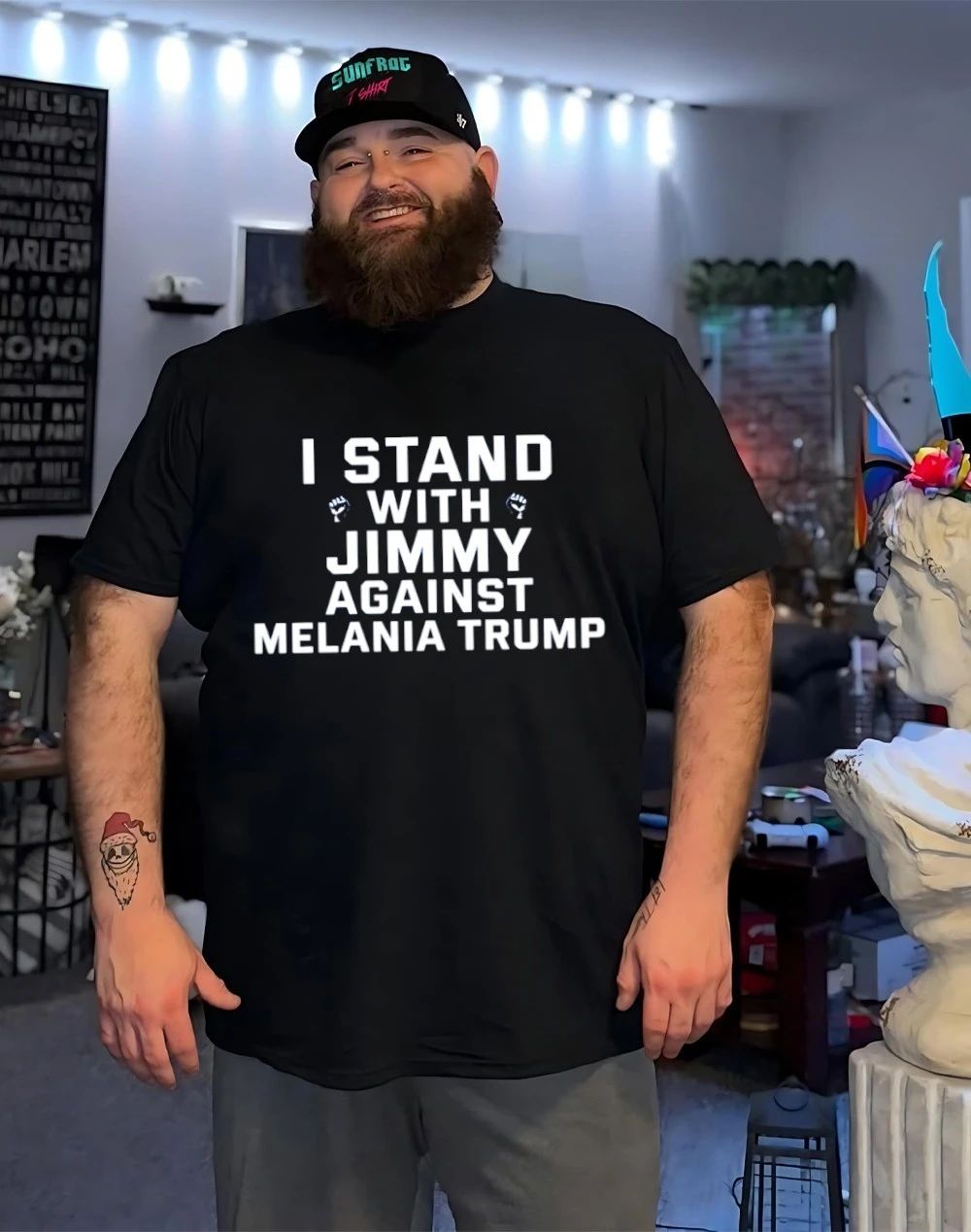 I Stand With Jimmy Against Melania Trump text shirt