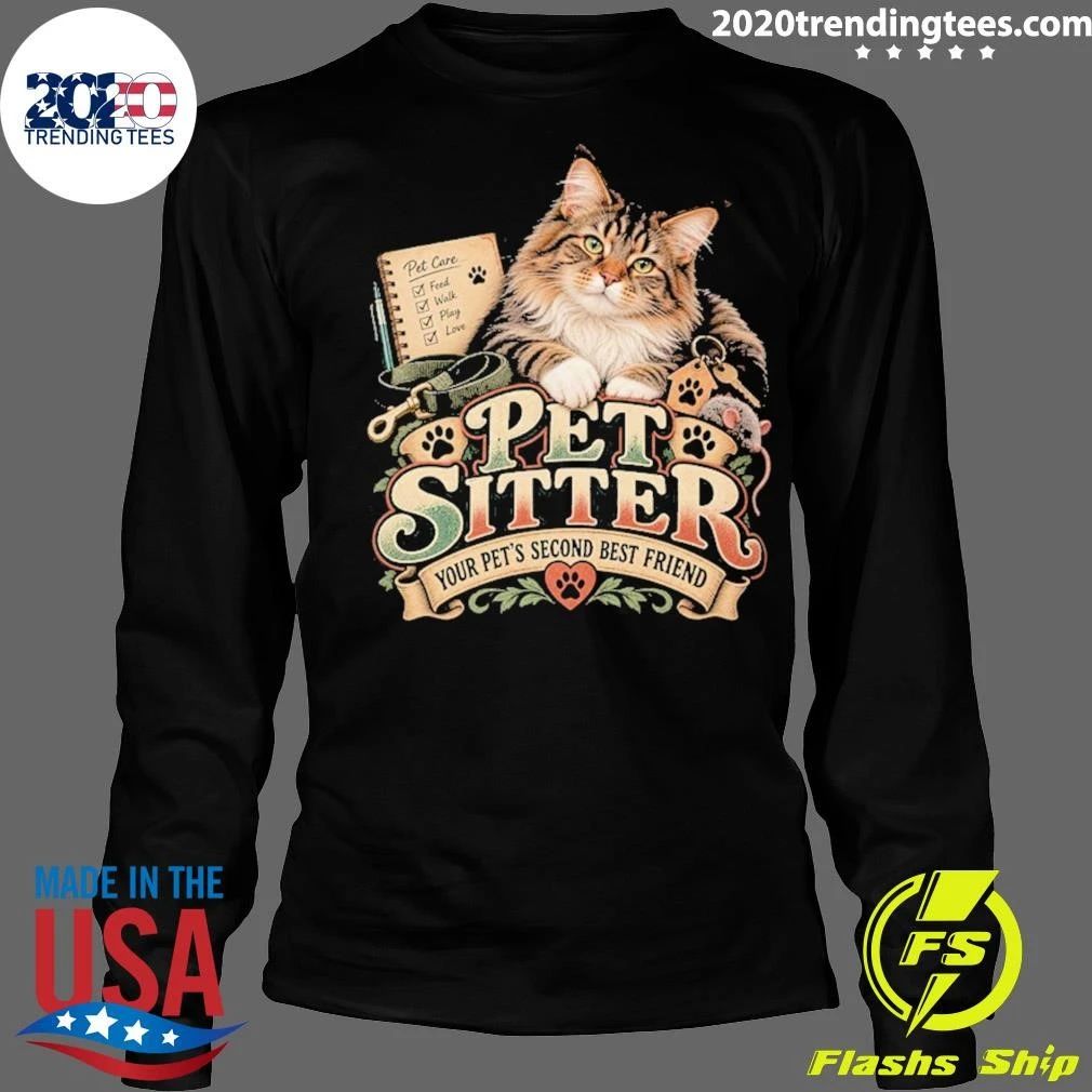 Cat Pet Sitter Your Pet’s Second Best Friend Vintage Shirt