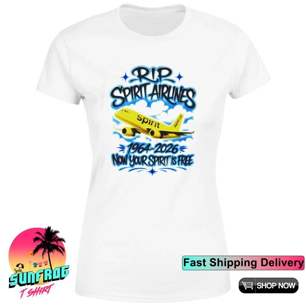 RIP Spirit Airlines 1964-2026 now your spirit is free graphic shirt