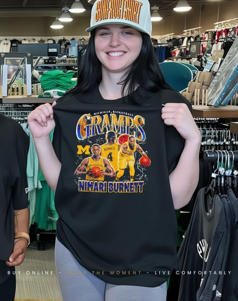 Michigan Basketball Gramps Nimari Burnett vintage shirt