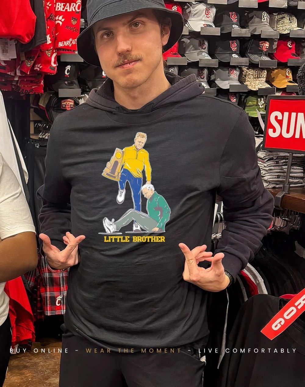 Michigan Wolverines Coach Step Over Little Brother shirt