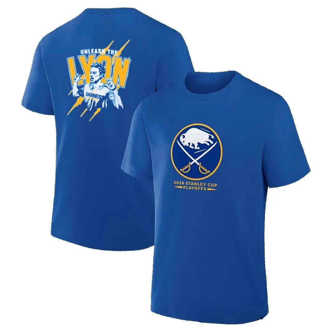 Buffalo Sabres unleash the Lyon Alex Lyon front and back shirt