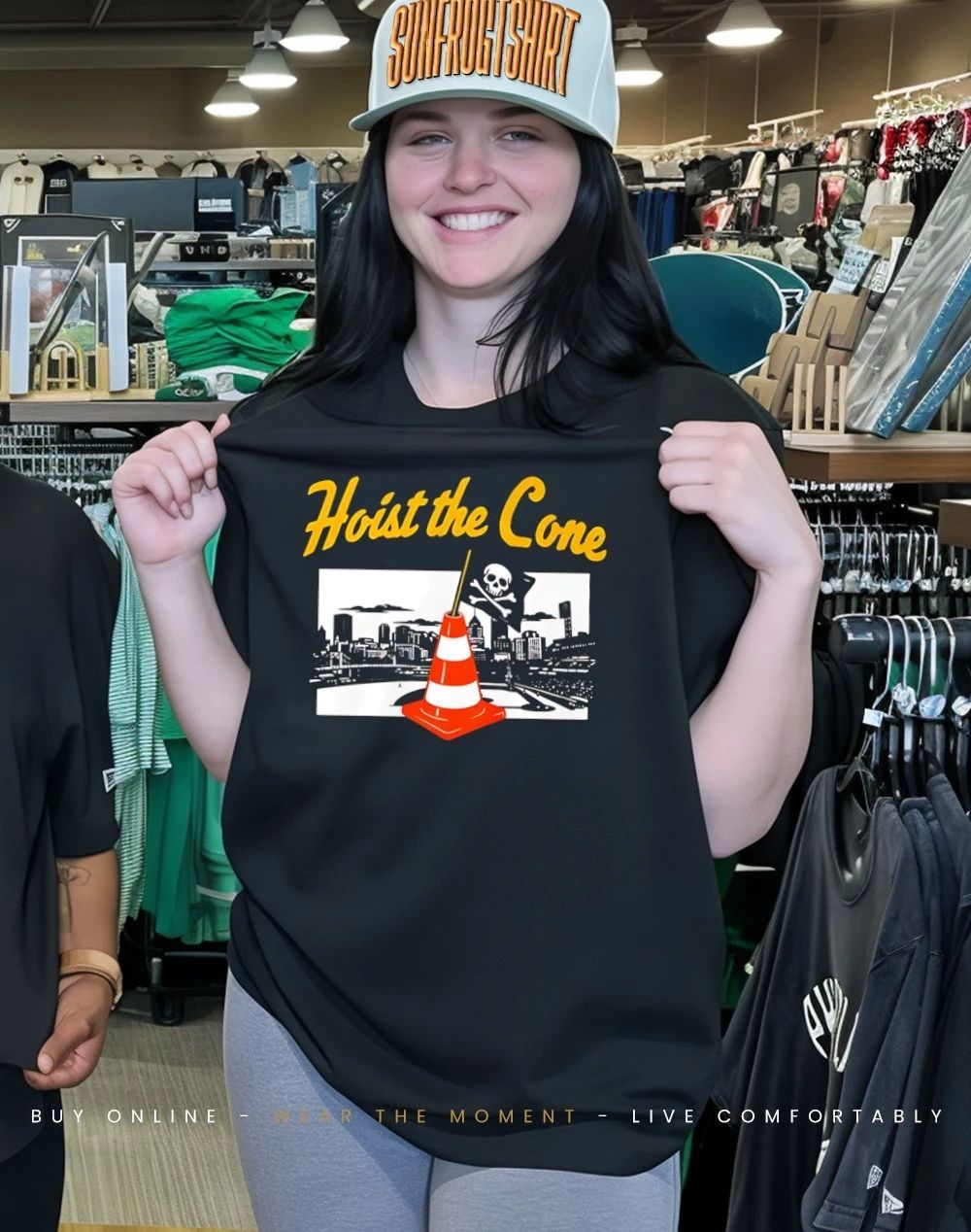 Pittsburgh Pirates Hoist The Cone graphic flag shirt