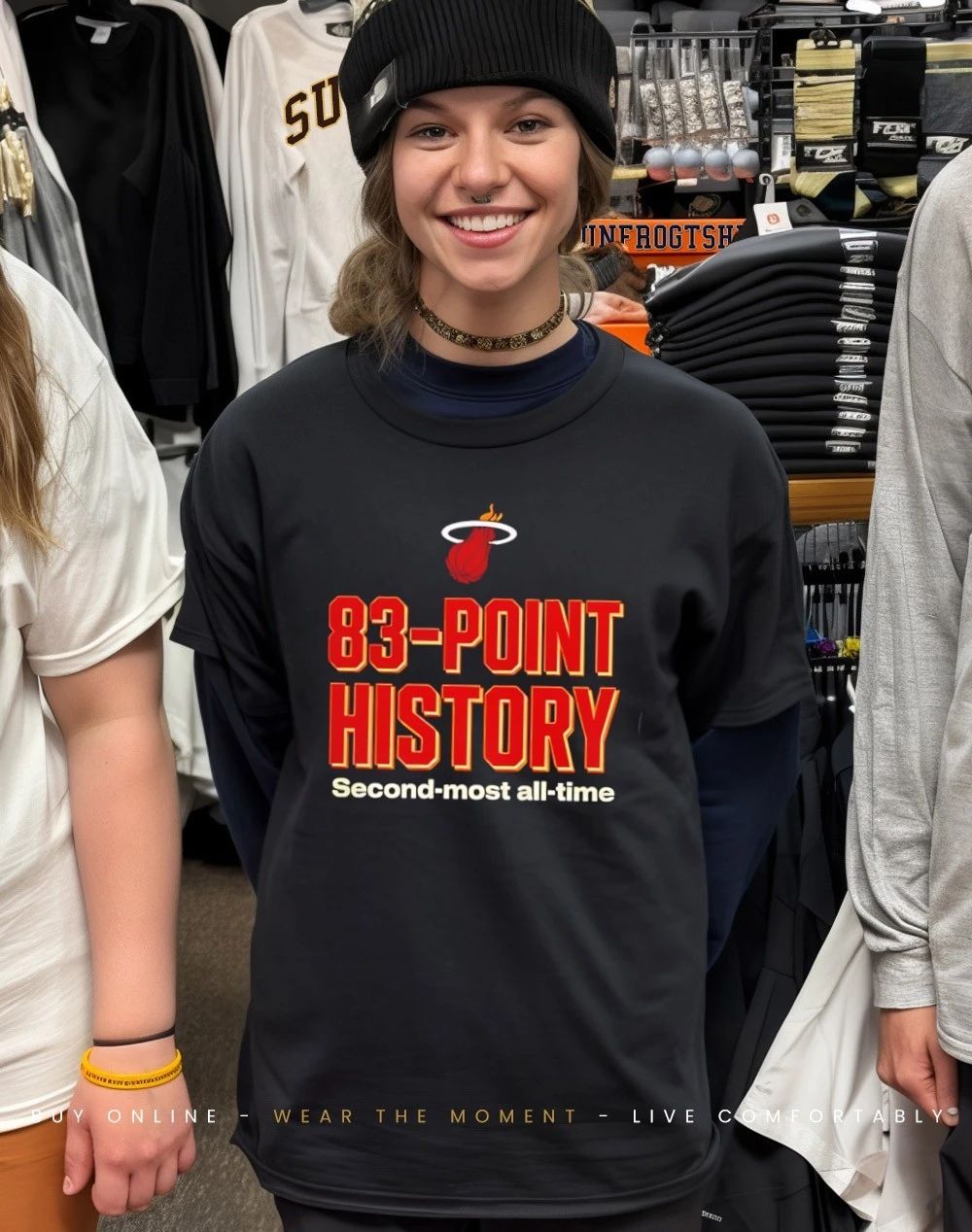 Bam Adebayo Miami Heat 83-Point History Second most all time 2026 shirt