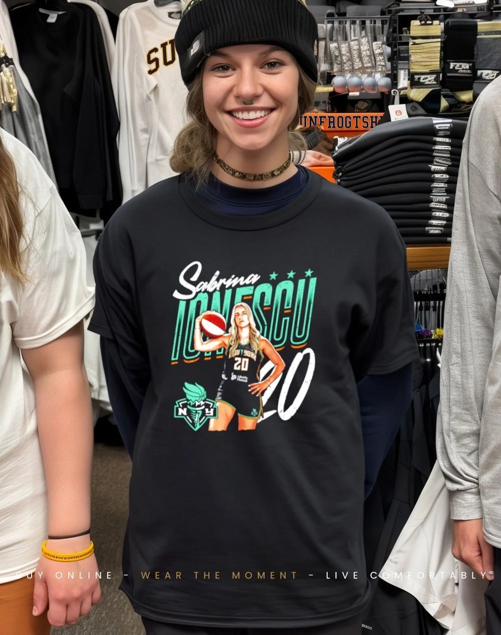 Sabrina Ionescu New York Liberty Player Pose shirt