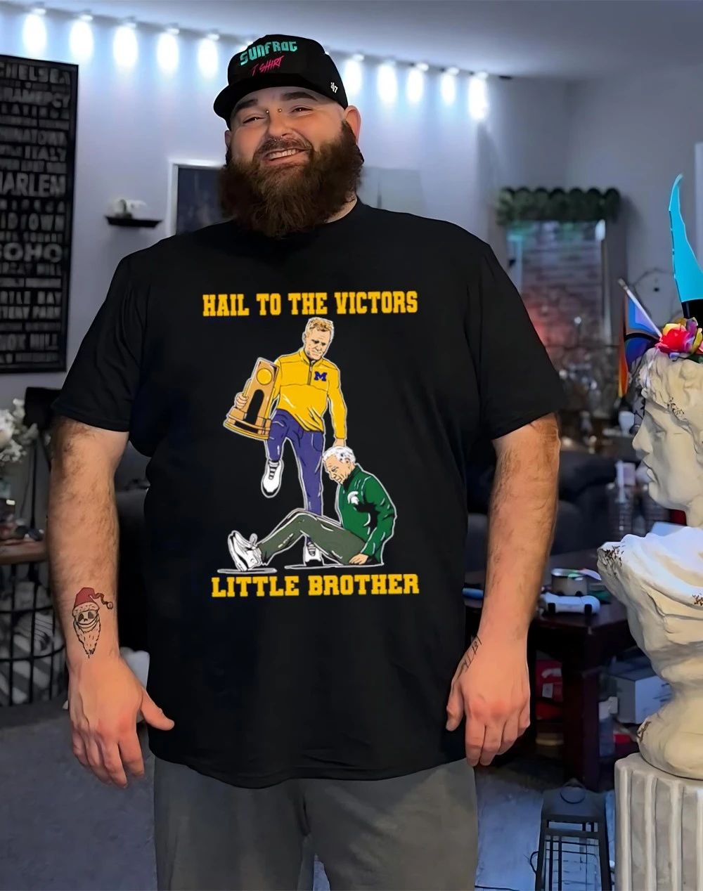 Michigan Wolverines Men’s Basketball National Champions 2026 Hail to the Victors Little Brother shirt