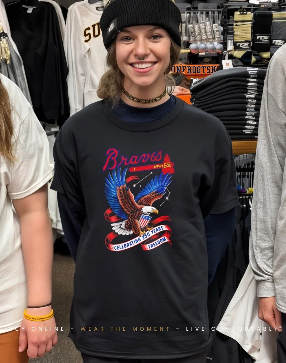 Atlanta Braves Celebrating 250 years Freedom Eagle shirt