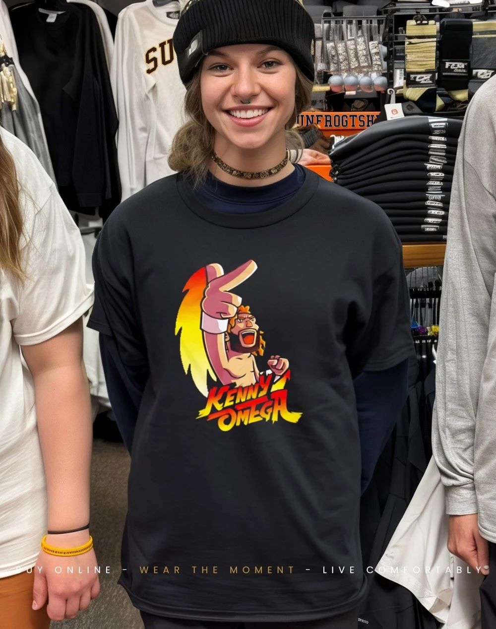 Kenny Omega caricature graphic shirt