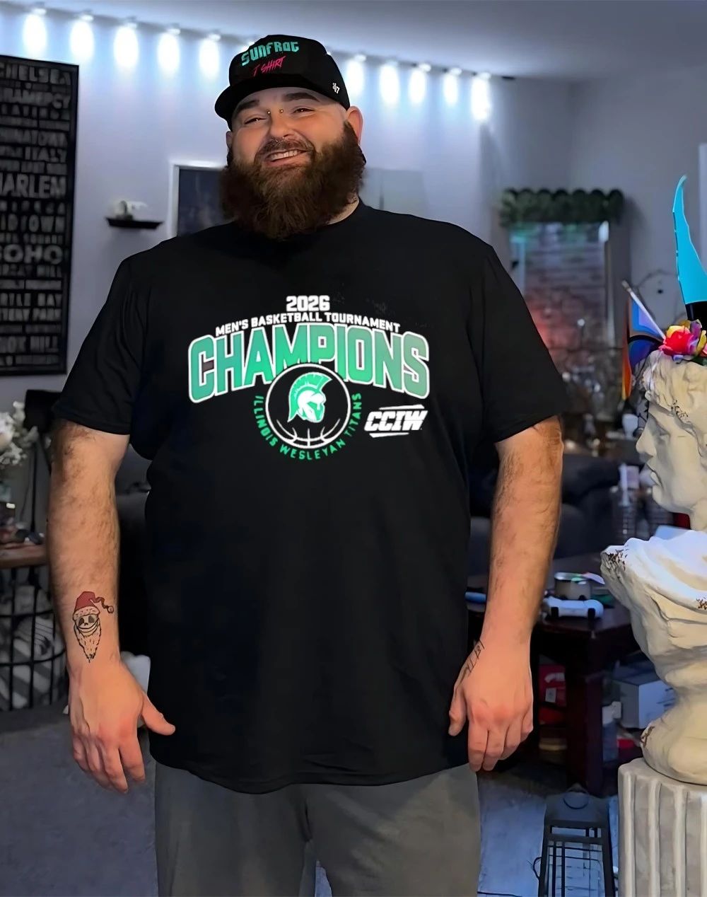 Illinois Wesleyan Titans Men’s Basketball 2026 CCIW Tournament Champions shirt