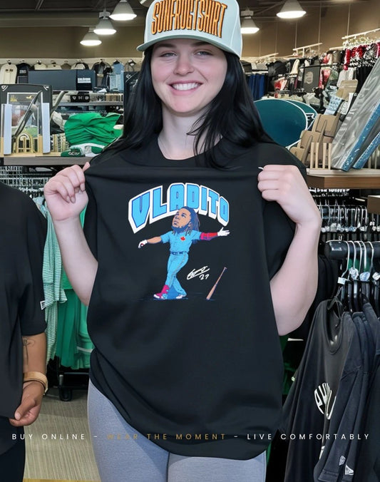 Vladimir Guerrero Jr Toronto Blue Jays Vladito signature caricature shirt