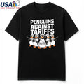 Soldier Penguins Against Tariffs Sarcastic Anti Trump T-Shirt