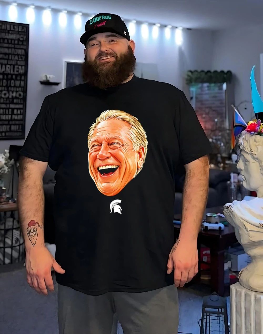 Coach Tom Izzo Michigan big head shirt