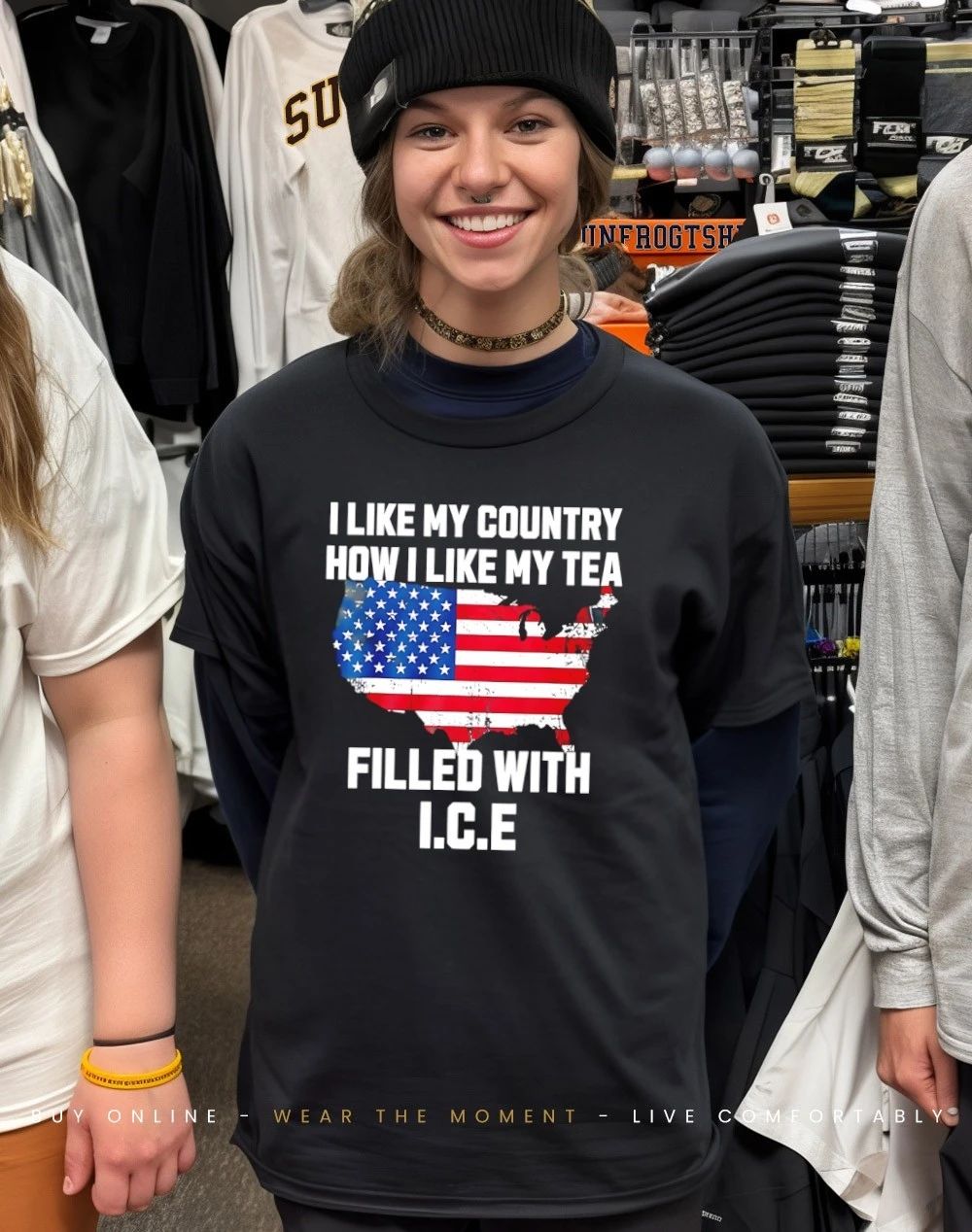 I Like My Country How I Like My Tea Filled with ICE State shirt