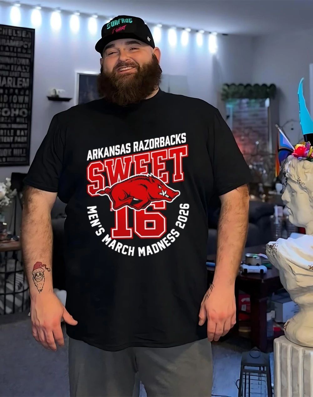 2026 Arkansas Razorbacks Sweet 16 Men’s March Madness mascot shirt