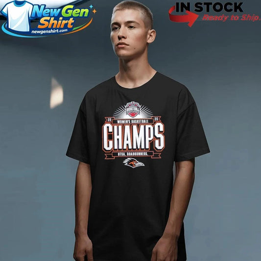 UTSA Roadrunners 2026 American Conference Women’s Basketball Tournament Champions Shirt