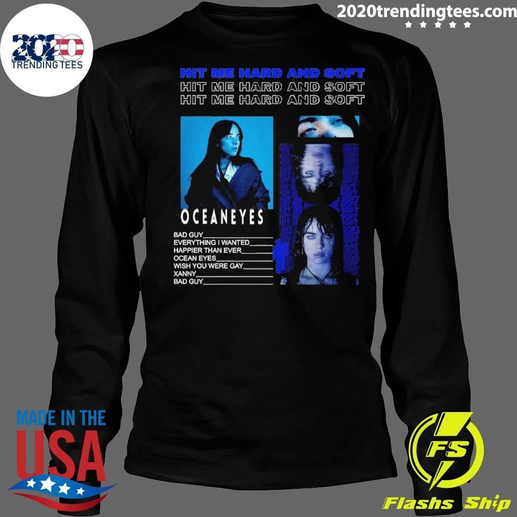 Ocean Eyes Billie Eilish Hit Me Hard and Soft Tour Shirt
