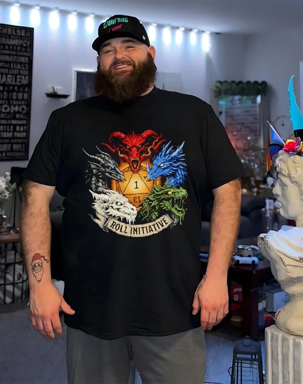 Roll Initiative Chromatic Dragons D20 shirt
