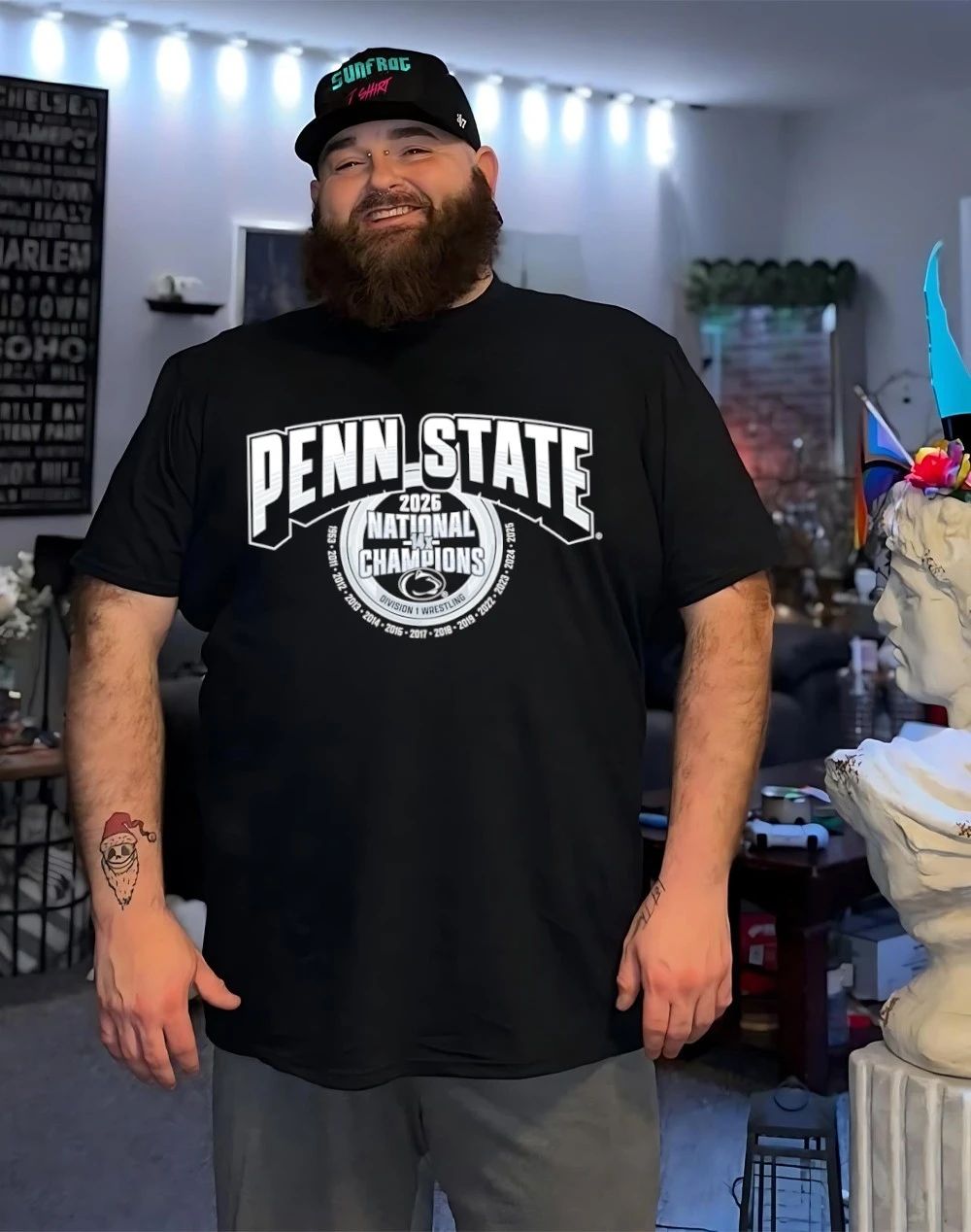Penn State 2026 14X Wrestling National Champs logo shirt