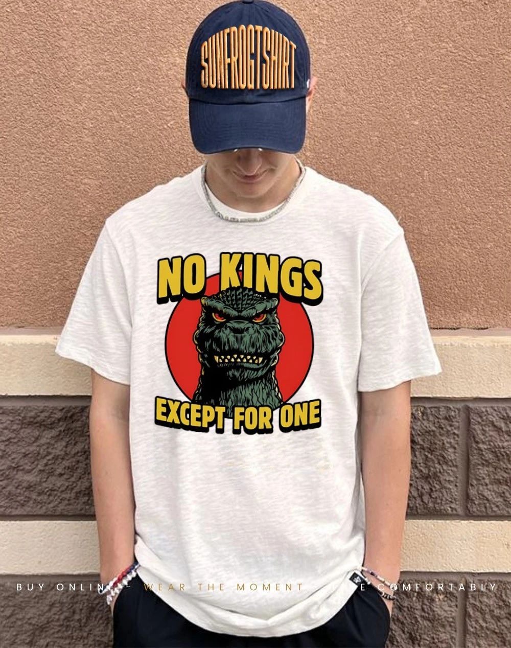 No Kings except Godzilla shirt
