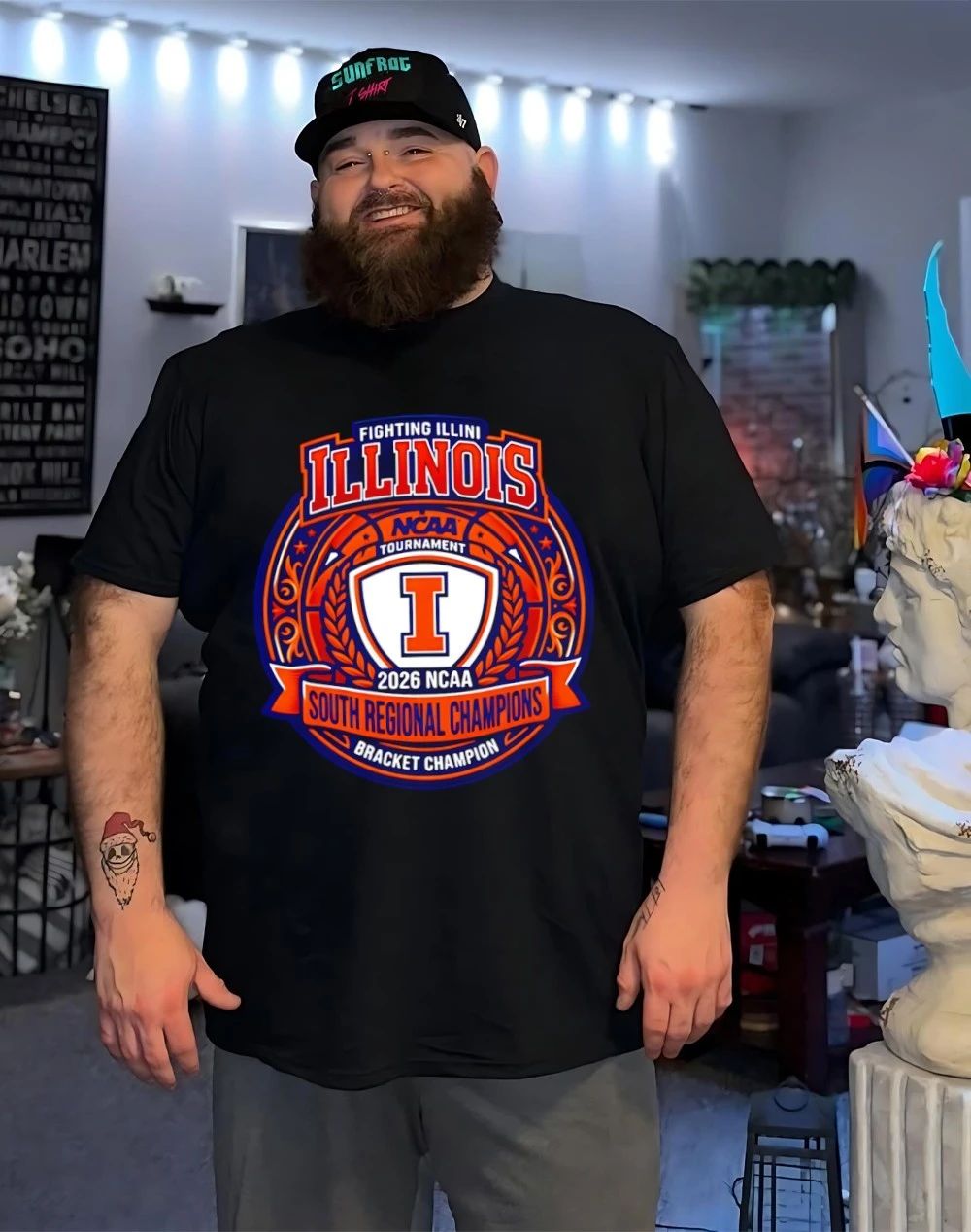Illinois Fighting Illini 2026 South Regional Champions NCAA Tournament Badge shirt