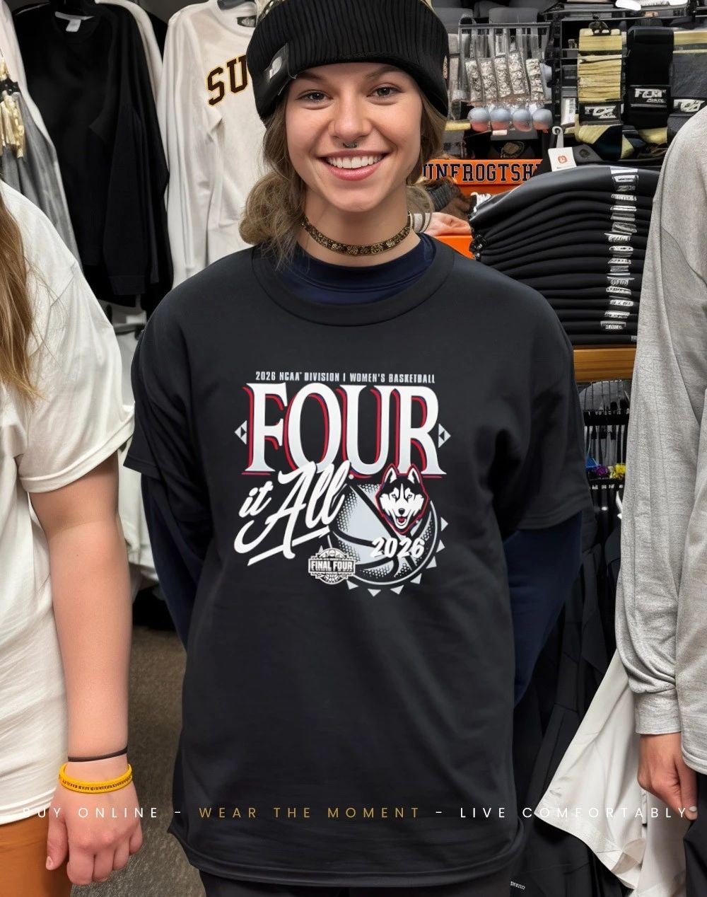 UConn Huskies 2026 NCAA Women’s Basketball Tournament March Madness Final Four Zone Move shirt