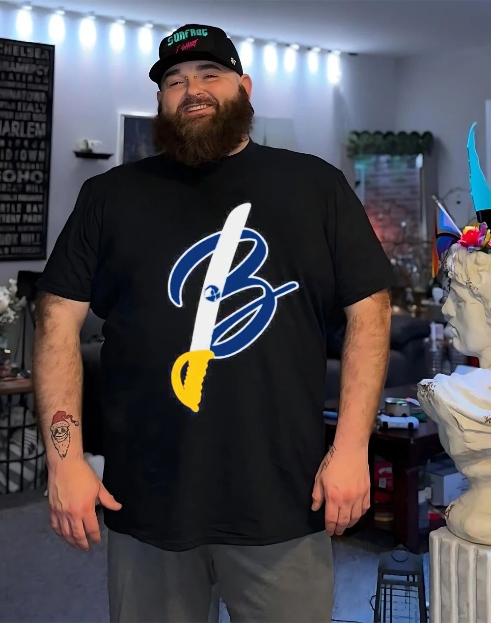 Buffalo Sabres Beer Sword front and back shirt