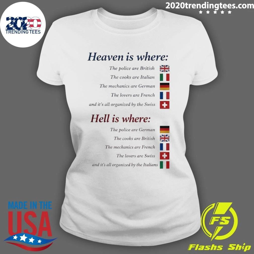 Heaven Is Where Hell Is Where European Countries Shirt