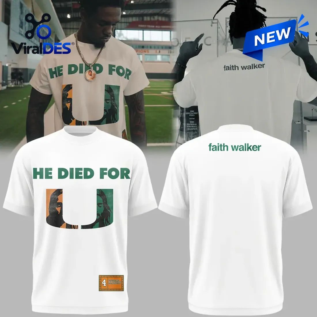 Faith Walker He Died For Us White Hoodie