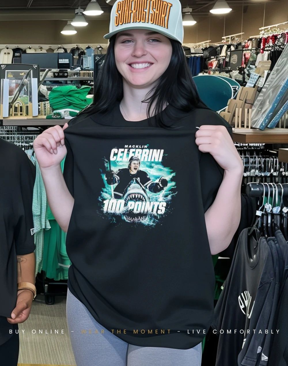 Macklin Celebrini San Jose Sharks 100 Points graphic shirt