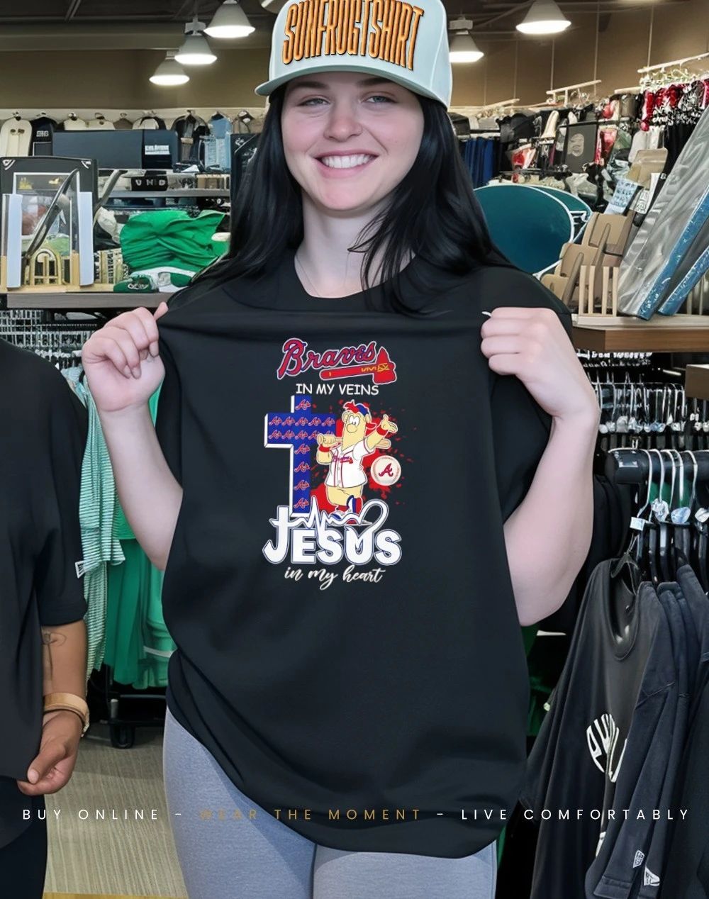 Braves In My Veins Jesus In My Heart mascot shirt