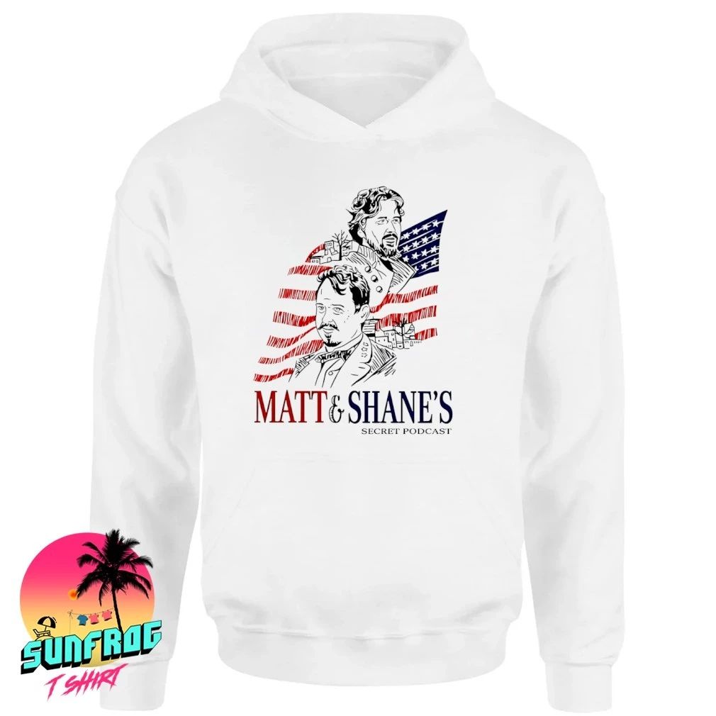 Theo Von wearing Matt and Shane’s shirt